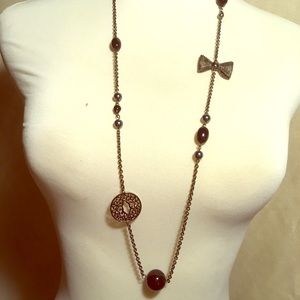 Black Bows and Beads necklace